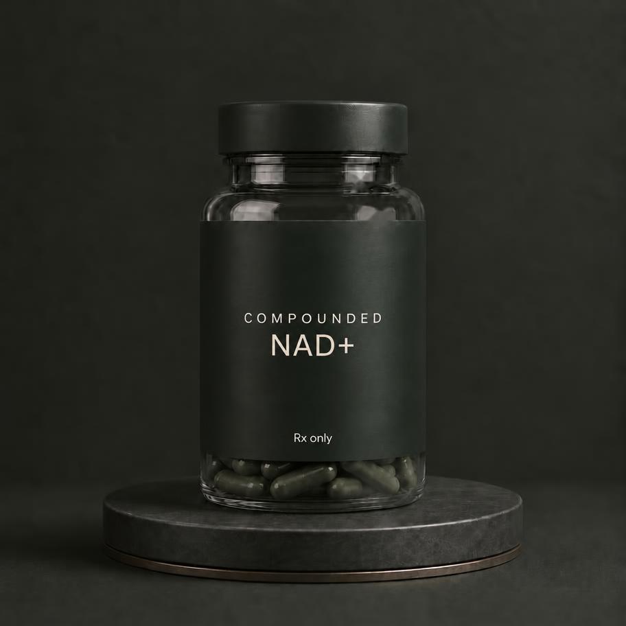 Compounded NAD+ bottle — Rx only