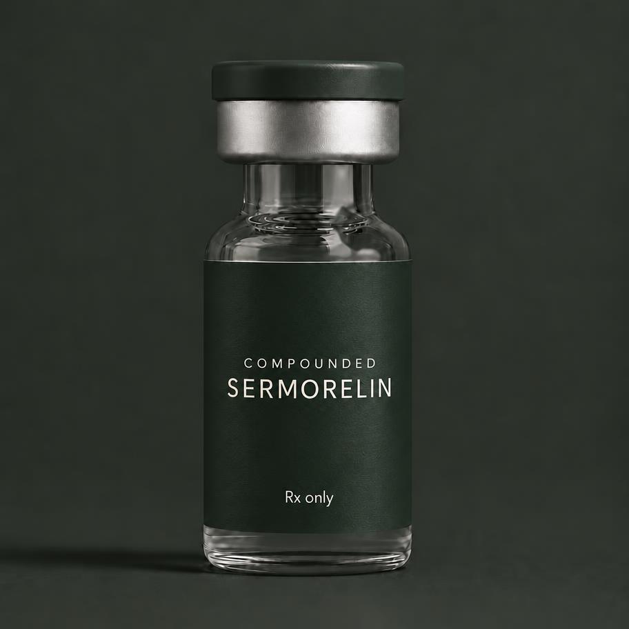 Compounded Sermorelin vial — Rx only